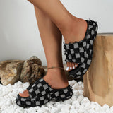 Women's Shoes Summer New Slope And Thick Bottom Beggar Beach Shoes Wearing Denim