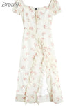 Elegant Short Sleeve Dress Woman Casual 2023 Summer Sexy Party One Piece Dress Korean Fashion Beach Vintage Midi