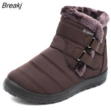 Women Boots Waterproof Snow Boots Female Plush Winter Boots Women Warm Ankle Botas Mujer Winter Shoes Woman Plus Size 43