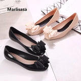 Women Cute Light Weight Black Slip on Flat Shoes Lady Casual Bow Tie Comfortable Shoes Female Cool Spring Summer Shoes