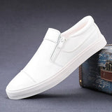 Men Shoes Casual Slip On Men Loafers fashion outdoor Men Flats zips Moccasins Shoes men Handmade shoes man