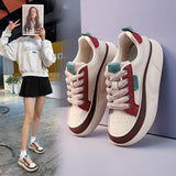 Mujer 2024 Women Vulcanized Shoes Platform Casual Sneakers Fashion Lace Up Outdoor Sport Running Comfortable