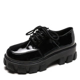 Leather Shoes Female Spring And Autumn Round Head 2024 New British Style Thick Primer Black Retro Dress Jk