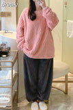 Women Winter Flannel Pajama woman pajamas Set Winter Warm Sleepwear Nightwear Female Larger Size Pijamas Suit Coral Fleece