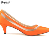 2023 New spring and autumn fashion OL low heeled shoes sexy patchwork women pointed toe pumps size 35-42