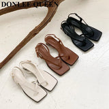 Strap Women Sandals Brand Narrow Band Slide Beach Flip Flops Slingback Sandal Open Toe Low Heel Shoes Sandalias Mujer