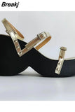 High Heels Women Sandals Summer Hot Fashion Ankle Buckle Single Shoes Korean Style Simply Retro Muffin Bottom