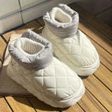 Warm Plush Waterproof Snow Boots for Women Thick Bottom Non Slip Winter Cotton Padded Shoes Woman Platform Ankle