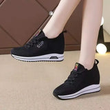 Women Wedges Platform Breathable Casual Woman Fashion Sneakers Height Increasing Vulcanize 2024 Zapatillas Deporte Zapatos