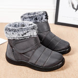 New Waterproof Snow Boots for Women Non Slip Bottom Faux Fur Ankle Boots Woman Couples Plus Size Thick Plush Winter