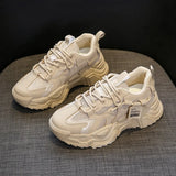 Platform Shoes for Women's Outdoor Lace-up Casual Shoes Breathable Chunky Sneakers Women Non Slip Zapatillas