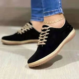 Fashion Comfortable Women's Flat Shoes with Free Shipping Casual Lace Up Ladies Flats Lightweight Outdoor Walking