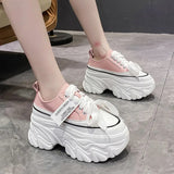 Chunky Platform Sneakers for Women High Heels Thick Bottom Vulcanize Shoes Woman 2023 Spring Autumn Increase Casual