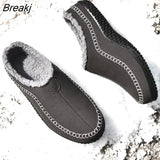 Cotton Slippers Men Winter Outdoor Men Shoes WaterProof Cold-Proof Casual Shoes Men Plush Warm Man Footwear Big Size