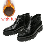 Classic Men Boots lace up High Quality Leather Men Dress Shoes fashion Outdoor Autumn Man Moccasins Men Ankle