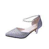 Pointed Toe Wedding Bride High Heels Shoes Female Party Mules Elegant Women Pumps Designer Shoes Sexy Dress