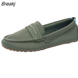 Flat Single Shoes Women Spring And Autumn Loafers Comfortable Sole Solid Color Casual Woman Shoes Plus Size