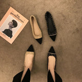 Shoes Shallow Mouth Pointed Toe 2023 Fashion Women's Casual Female Sneakers Soft Flats Mixed Colors Moccasins Summer