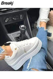 Vulcanized Sports Shoes Casual Outdoor Walking Shoes 2023 Breathable Wedge Heel Women Sneakers Shoes Zapatillas Mujer