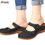 New Leisure Shoes Sports Shoes Baotou Middle Heel Slope Heel Women's Sandals Outdoor Slippers womens Shoes Comfort