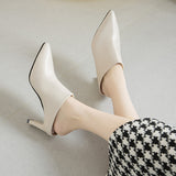Spring Summer Women Designer Shoes Pointed Toe Mules Slippers Ladies Luxury Brand High Heel