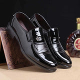 Men Leather Shoes Fashion Male Flats Round Toe Men's Business Formal Shoes Comfortable Office Dress Shoes Wedding