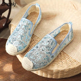 New Lace Mesh Crystal Butterfly Loafers Women Luxury Pearl Moccasins Ladies Summer Walking Shoes Fashion Ballet