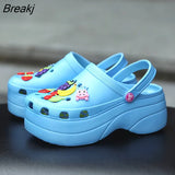 Summer Women Slippers Platform Fashon Outdoor Garden Shoes Female Pool Sandals Bathroom Flip Flops Mules Beach