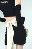 Knitted Y2k Mini Dress Woman Sexy Korean Style Sweater Dress Casual Pure Color Elegant Dress 2023 Spring Short