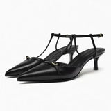 Heeled Shoes Slip On Lace-Up Work Dress Professional Sexy Pump Pointed Wedge 2023 Stiletto Slip-On Gold Black Office