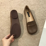 Womens Loafers Shoes Round Toe Autumn Female Footwear Modis Oxfords Soft Shallow Mouth Elegant Casual Sneaker Slip-on