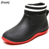Boots Women's Rubber Anti-skid Colorful Unisex Ankle Boots Lightweight Slip on Shoes 2023 Fashion Water-proof Drop