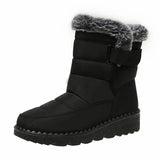 Size 44 Waterproof Snow Boots Women 2023 Warm Thick Plush Winter Ankle Boots Women Non Slip Platform Cotton Padded