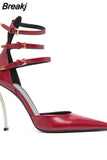 Heel Shoes For Women Slingback Summer Pointed Toe Ladies Sandals Stiletto Sexy Nightclub Party High Heels Single