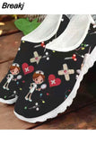 Flat Shoes Women Print Breathable Sneakers Slip-on Light Non-slip Flats Ladies Soft Bottom Loafer Casual Sports