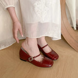 Breakj Retro Mary Jane Shoes Women Spring And Autumn Small Design Single Shoes Light-Mouthed Silver