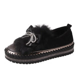 Ladies' Casual Shoes, Fashion, Low-Top Shoes, New Style Muffin Soles, Foot Covers, Hairy Single Shoes In Spring