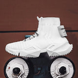 Men Sneakers High Top Sock Shoes Breathable Sports Walking Shoes Thick Bottom Men Casual Shoes Large Size