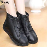 Women Boots 2023 New Women's Barefoot Hiking Shoes Ankle Boots Zipper Elastic Hiking Sneakers Mild Winter