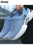 Men Summer Sandal Mesh Mules Breathable Padded Beach Flip Flops Shoes Solid Flat Bath Slippers Outside Men Slippers