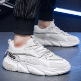 Men's Shoes Mesh Breathable Sports Shoes Trend Lace Up Board Sneakers Platform Casual Running Dad Shoes Zapatillas
