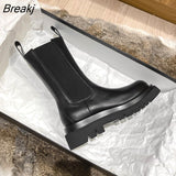 Luxury Chelsea Boots Women Ankle Boots Chunky Winter Shoes Platform Ankle Boots Slip on Chunky Heel BV Boot Brand
