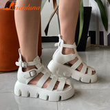 Chunky Heels Sandals 2023 Spring Summer Shoes Gothic Style Cool Fashion Walking Comfy Office Lady Woman Shoes