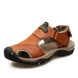 Men Shoes 2023 Genuine Leather Men Sandals Outdoor Male Beach Slippers Man Sandals Plus Size