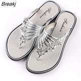 New Summer Elegant Women Fashion Peep Toe High Quality Anti Skid Indoor or Outdoor Beach Casual Comfort Flip