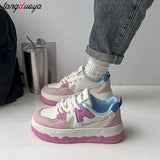 Casual Sneakers for Women Platform Breathable Running Sports Chunky Shoes Student Comfortable Kawaii Ladies Footwear