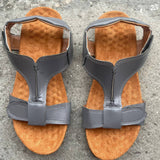 Breakj Summer Large Size Lady Flat Foot Bow Magic Sticker Casual Beach