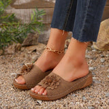 Breakj Women's Shoes 2025 Spring And Summer New Slope And Open Toe Wearing Slippers Women Cool