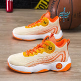 Men's Basketball Shoes New Four Seasons Fashion Thick Sole Anti Slip Sports Lightweight Football Shoes Running Casual