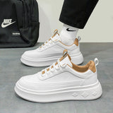 Men's Casual Shoes Leather White Shoes Vulcanized Comfortable Sneakers Men Athletic Sport Footwear Zapatos De